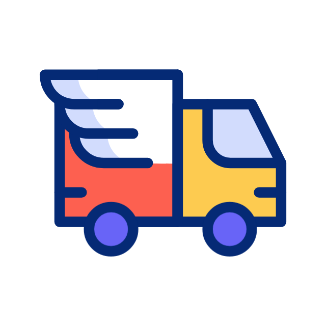 Animated delivery van icon