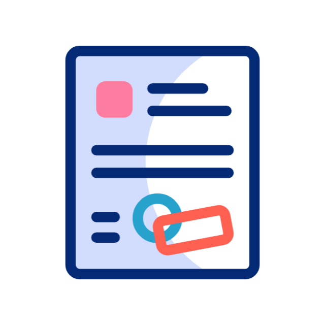 Animated document or paper slice icon