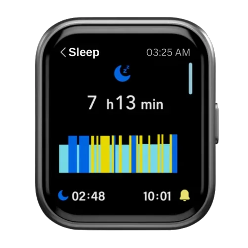 Smartwatch sleep tracking app screen
